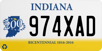 IN license plate 974XAD
