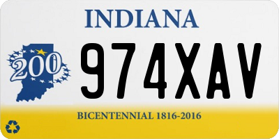 IN license plate 974XAV