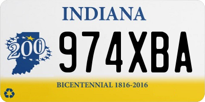 IN license plate 974XBA