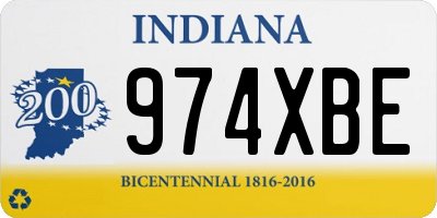 IN license plate 974XBE