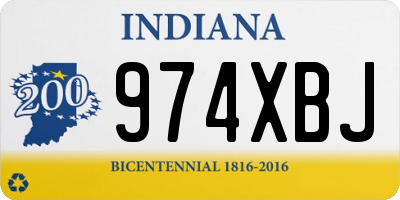 IN license plate 974XBJ
