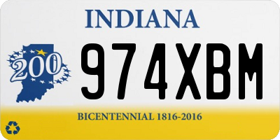IN license plate 974XBM