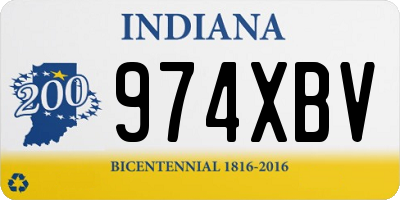 IN license plate 974XBV