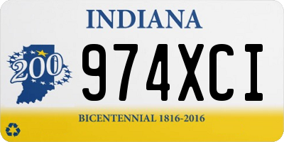 IN license plate 974XCI