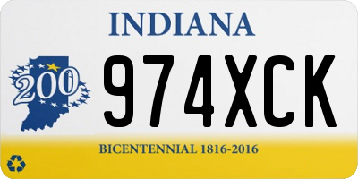 IN license plate 974XCK