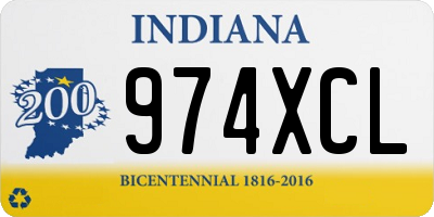 IN license plate 974XCL