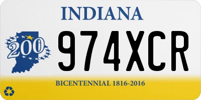 IN license plate 974XCR