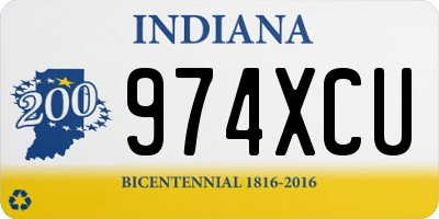IN license plate 974XCU