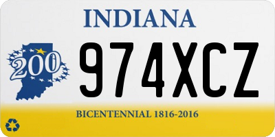 IN license plate 974XCZ