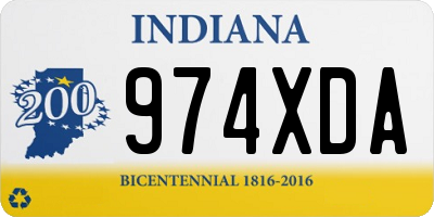 IN license plate 974XDA