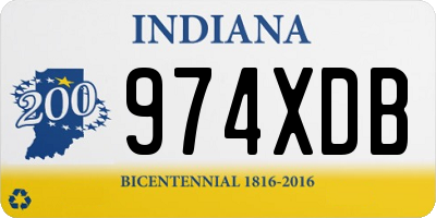 IN license plate 974XDB