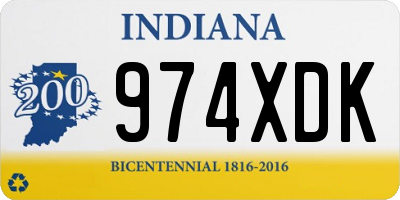 IN license plate 974XDK