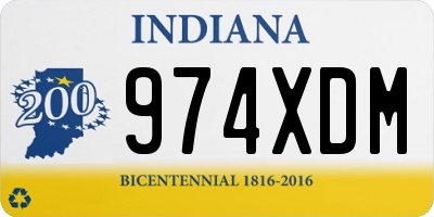 IN license plate 974XDM