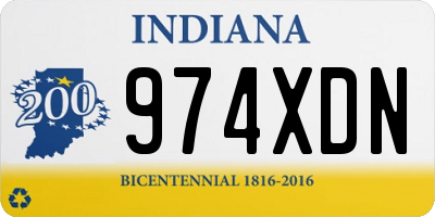 IN license plate 974XDN