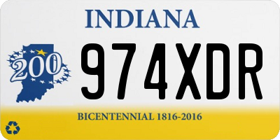 IN license plate 974XDR