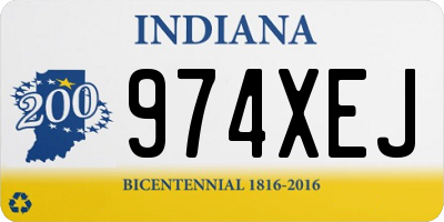 IN license plate 974XEJ