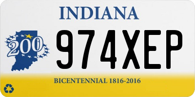 IN license plate 974XEP