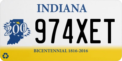 IN license plate 974XET