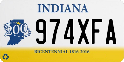 IN license plate 974XFA