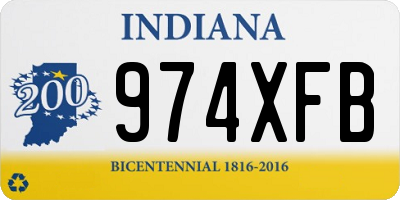 IN license plate 974XFB