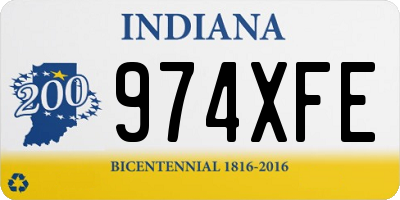 IN license plate 974XFE
