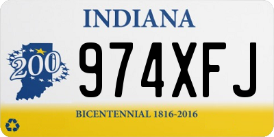 IN license plate 974XFJ