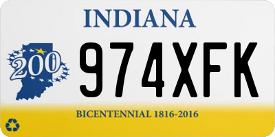 IN license plate 974XFK