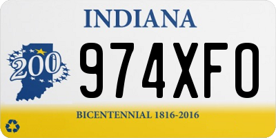 IN license plate 974XFO
