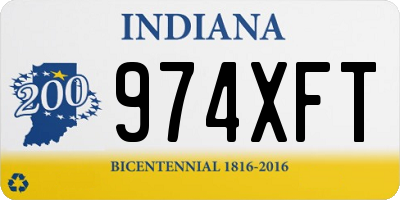 IN license plate 974XFT