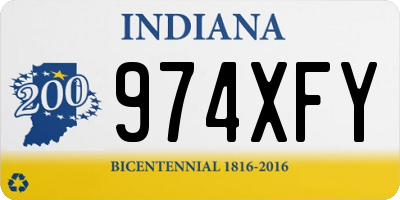IN license plate 974XFY