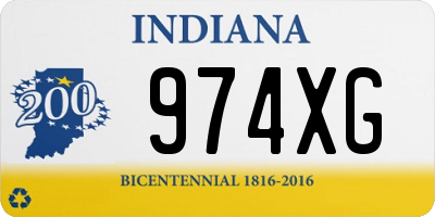 IN license plate 974XG