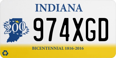 IN license plate 974XGD