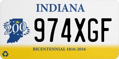 IN license plate 974XGF