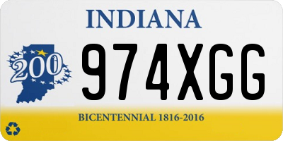 IN license plate 974XGG
