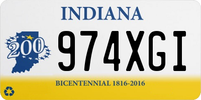 IN license plate 974XGI