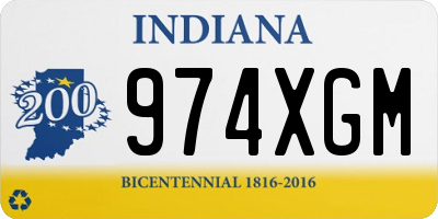 IN license plate 974XGM