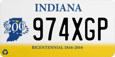 IN license plate 974XGP