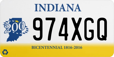IN license plate 974XGQ
