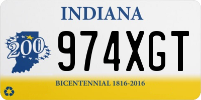 IN license plate 974XGT