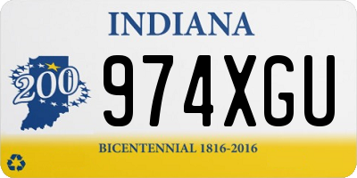 IN license plate 974XGU