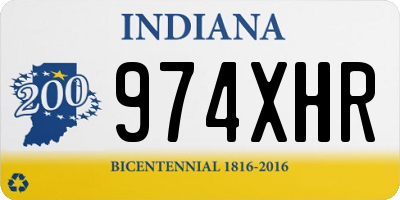 IN license plate 974XHR