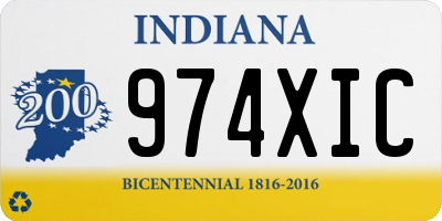 IN license plate 974XIC