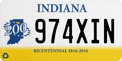 IN license plate 974XIN