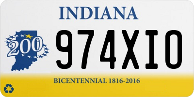 IN license plate 974XIO
