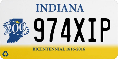 IN license plate 974XIP
