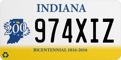 IN license plate 974XIZ