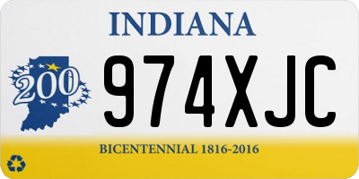 IN license plate 974XJC