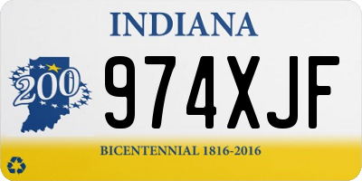 IN license plate 974XJF