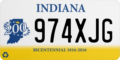 IN license plate 974XJG