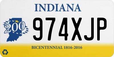 IN license plate 974XJP